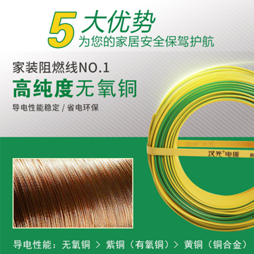 漢光國標(biāo)電線電纜家用新升級阻燃硬線