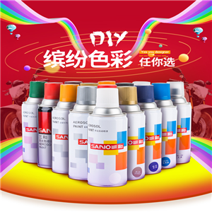 美國三和自噴漆 手噴漆 手搖自動噴漆黑 家具改色噴漆汽車漆劃痕修復