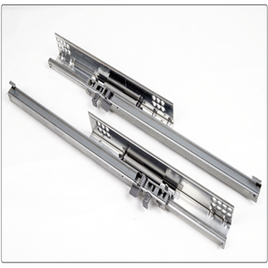百隆半拉出阻尼抽屜軌道 緩沖滑軌托底軌 櫥柜抽屜導軌