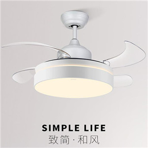 OPPLE吊扇燈 歐式簡約隱形風(fēng)扇燈led餐廳吊燈臥室客廳燈具中式燈飾餐廳燈 智能調(diào)光送遙控器 和風(fēng)  歐普照明